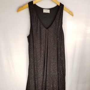 EVERLY BLACK METALIC SLEEVELESS DRESS